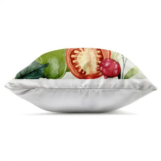Stupell Industries Organic Garden Vegetables Outdoor Printed Pillow design by Kim Allen, 18 x 7 x 18 {3}