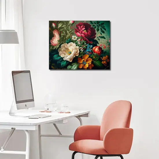 DIY Paint by Numbers Kit for Adults - Beautiful Flower Bunch Paint by Number Kit on Canvas for Beginners Home Wall Decor Pre-Printed Art-Quality Canvas Acrylic Paints Girls' Crafts 16x20 Inch {2}