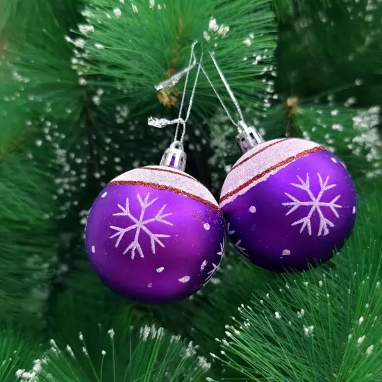 Purple Christmas Ornaments Ball Decorations {2}