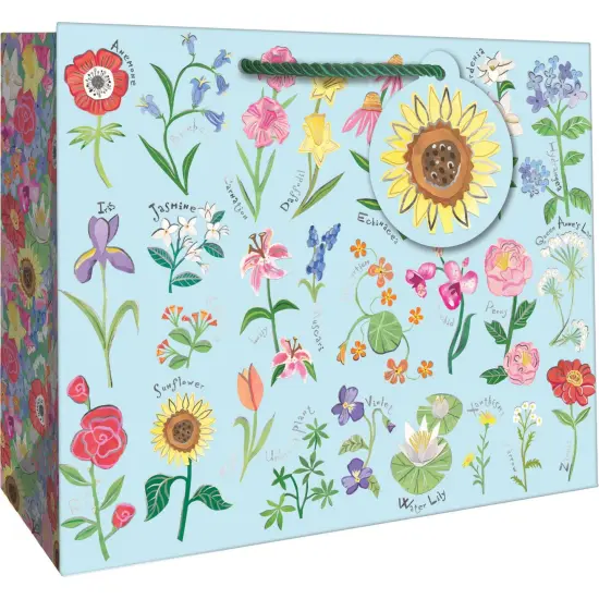 Pack/6: Garden Botanicals Gift Bag - 12-1/2 x 5 x 10" {1}