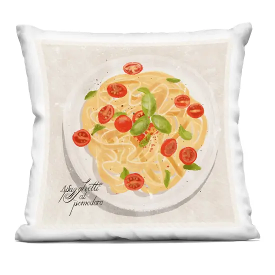 Stupell Industries Italian Spaghetti Meal Decorative Printed Pillow design by Juliet Rose Philips , 18 x 7 x 18 {1}