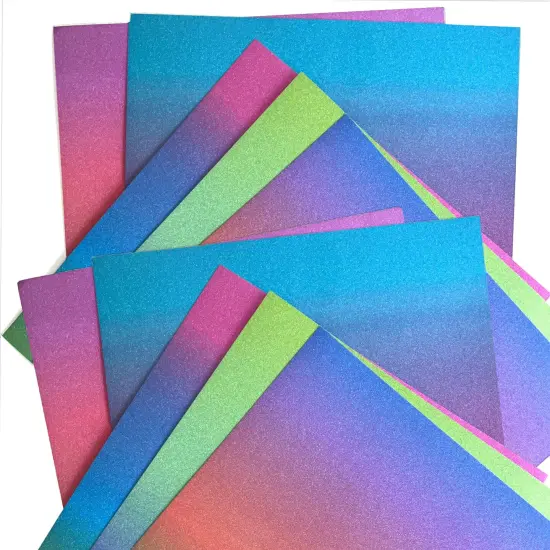 MULTI-COLORED GRADIENT GLITTER VARIETY PACK - 10 Sheets - Encore {1}