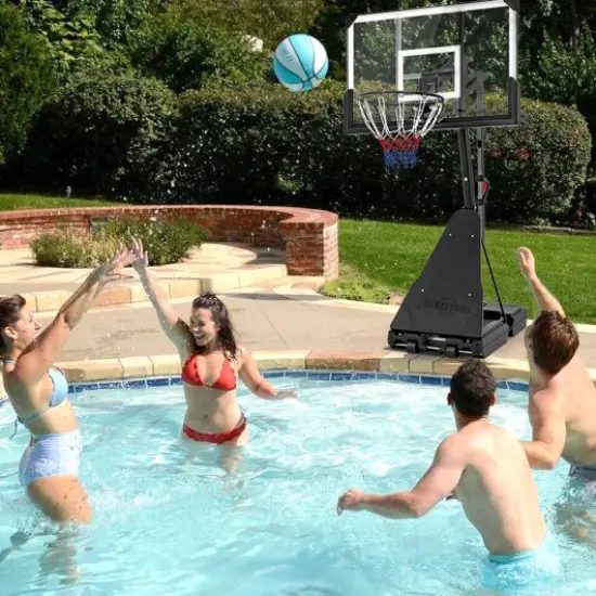 4.9-10 Feet Height Adjustable Portable Basketball Hoop Basketball Goal System {2}