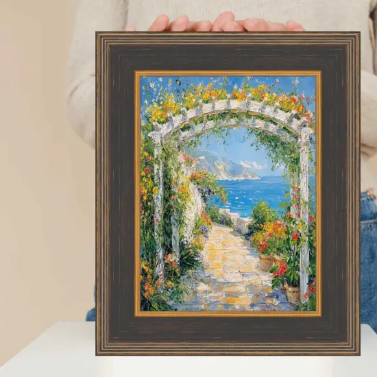 Wide Black Antique Gold Picture Frame 24x36 frame {2}