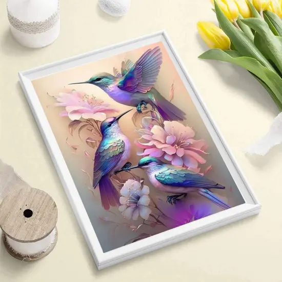 Diamond Painting Kits for Adults,5D DIY Hummingbird Diamond Art Kits Round Full Drill Gem Art and Crafts for Home Wall Decor Gift 12 X16 Inch {2}