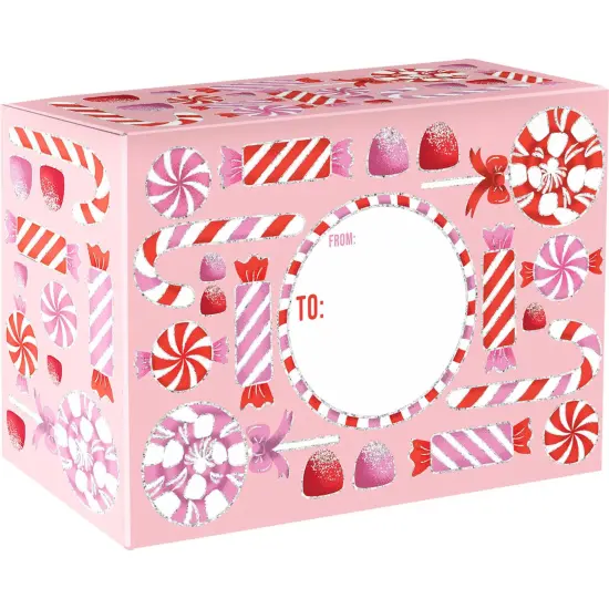 Pack/6: Candy Christmas Theme Mailing Box - 9-1/2 x 4 x 6-1/2" {1}