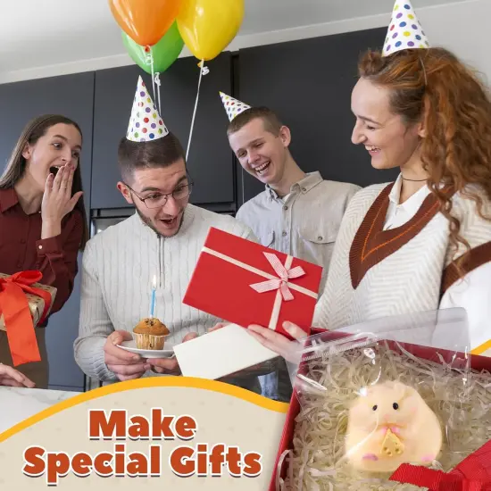 LET'S RESIN 4-in-1 Hamster Silicone Molds for Taba Squishy, 3D Animal Molds to Make Decompression and Cute Birthday Gift for Hamster Lover, Flexible and Durable Resin Mould {6}