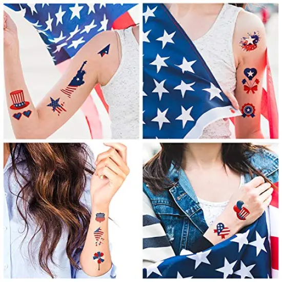 90Pcs Fourth of July Temporary Tattoos {5}
