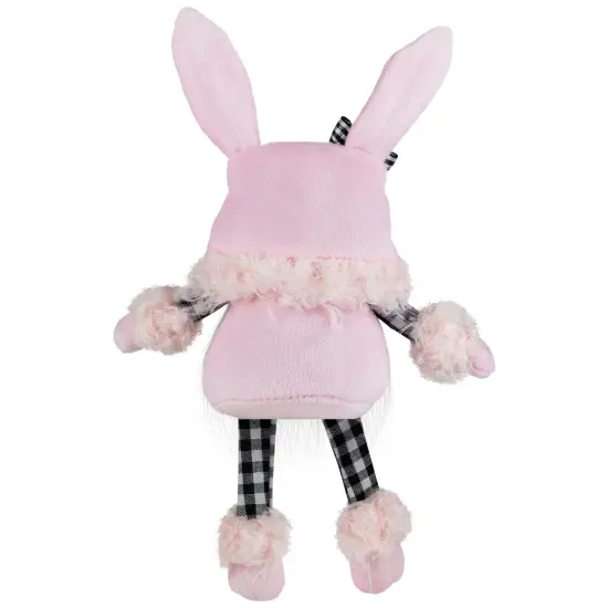 Northlight Bunny Ears Sitting Easter Gnome with Dangling Legs - 12" - Pink {7}
