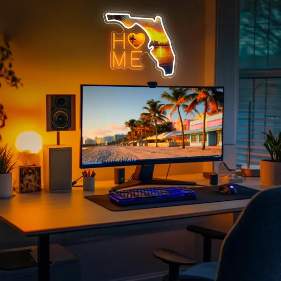 Summer Beach Neon Sign &ndash; Summer Vibes LED Lights, USB Powered, Dimmable Neon Wall Decor for Office, Bedroom, Game Room, Man Cave, and Summer Spaces {3}