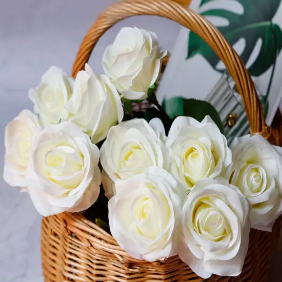 10pcs Fake Roses Artificial Silk Flowers Bouquet {5}