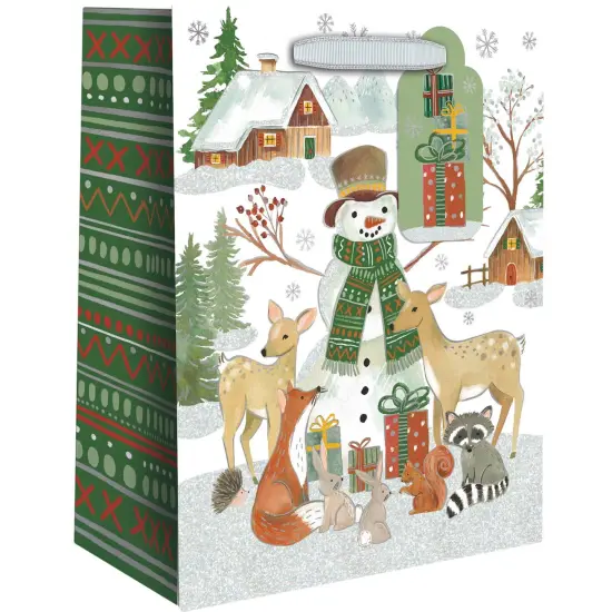 Pack/6: Holiday Woodland Gift Bag - 6 x 3 x 7-1/2" {1}