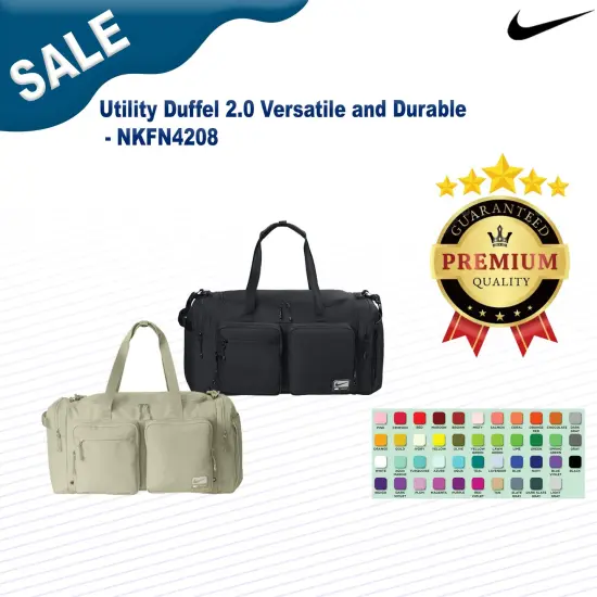 Nike&reg; Utility Duffel 2.0 Versatile and Durable Black {2}