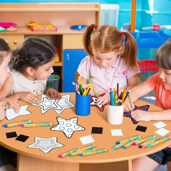 30 Pcs Star Patriotic Crafts Color Your Own {2}