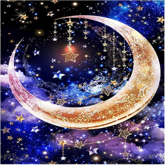 Diamond Painting Kits for Adults Kids Star Moon Full Drill Embroidery Cross Stitch Crystal Rhinestone Paintings Pictures Arts Wall Decor Painting Dots Kits 15.7X11.8 in {1}