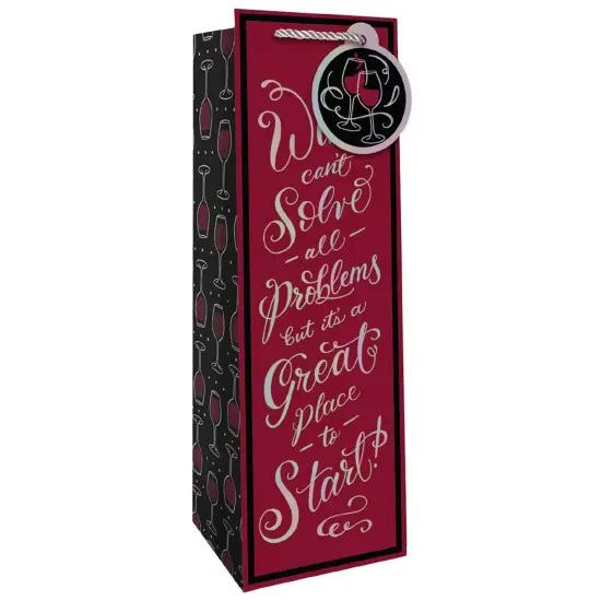 Pack/6: Problem Solver Wine Bag - 4-1/2 x 4-1/2 x 14" {1}