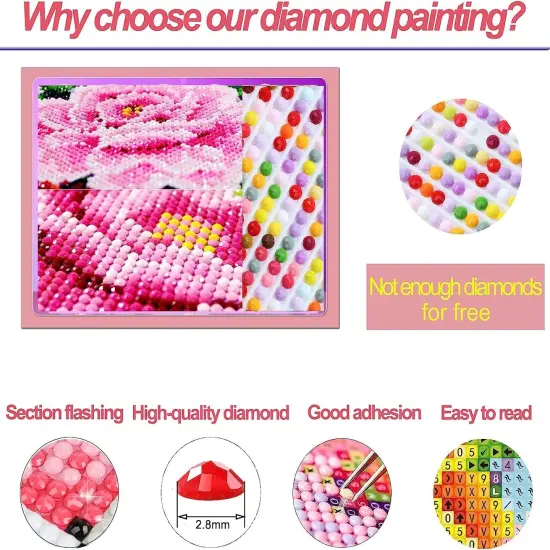 Beach Diamond Painting Kits for Adults-Diamond Art Kits for Love Heart, Gem Art Kits Beaches for Adults for Gift Home Wall Decor (16x12inch) {5}