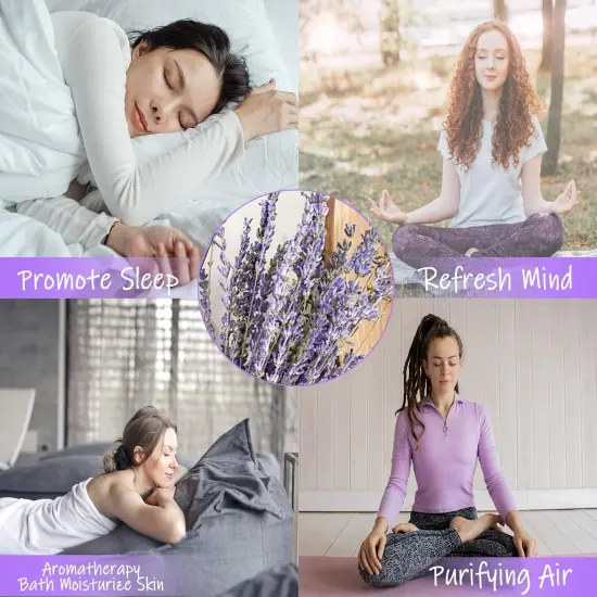 Dried Lavender Bundles, Natural Dried Lavender Flowers 280-300 Stems 16&ldquo; for Home Weeding Decoration Flower Arrangements Home Fragrance 2 Bundles {5}