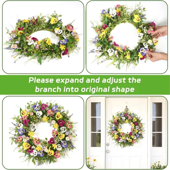 20 Inch Spring Wreaths for Front Door {5}