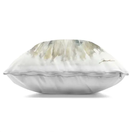 Stupell Industries Neutral Rustic Abstract Flower Decorative Printed Pillow design by Liz Jardine, 18 x 7 x 18 {3}