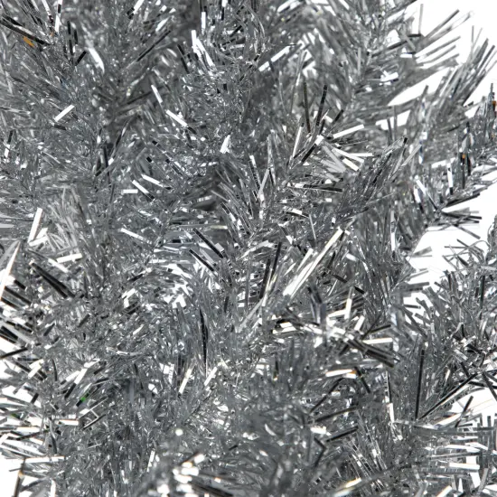 Northlight 36" Silver Tinsel Artificial Christmas Wreath, Unlit {5}