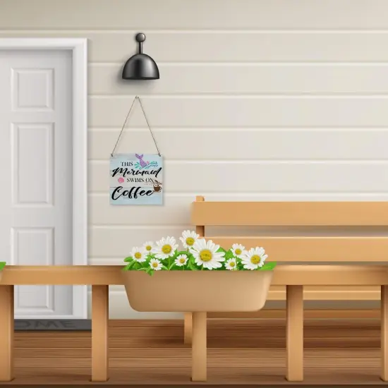 Rustic Beach Sign &ndash; Wooden Wall Art for Beach House Decor, Coastal Kitchen Wall Hanging, Summer Plaque Gift for Beach Lovers {5}