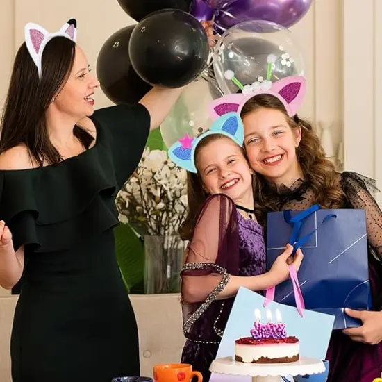 4 pcs Cat Ears Headband Set Party Decorations Headbands,Plush Soft Ears Headband for Cartoon Cosplay Costume Accessories {5}