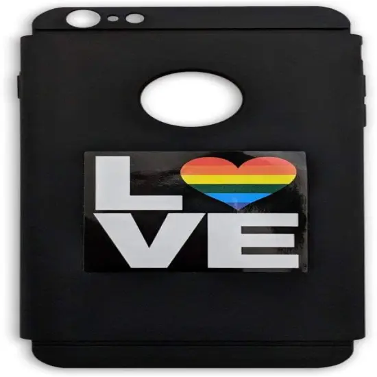 250 Square Love Gay Pride Rainbow Stickers on a Roll - Square Love {4}