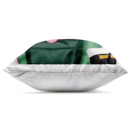 Stupell Industries Cozy Sleeping Santa Claus Outdoor Printed Pillow design by Sarah Hickman, 18 x 7 x 18 {3}