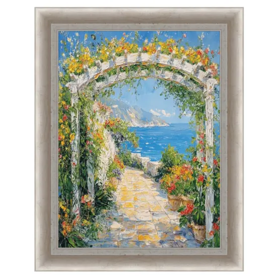 Italian Florentine Silver Leaf Shadow Box Picture Frame 10x14 frame {1}