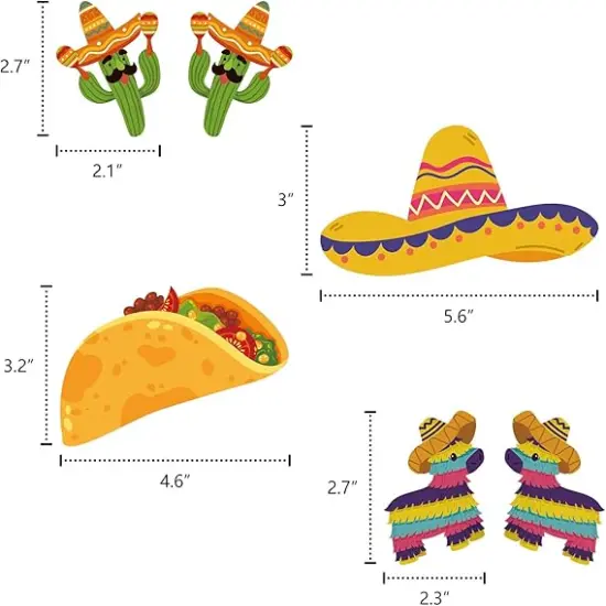 8PCS Cinco De Mayo Fiesta Headband - Mexican Sombrero/Pinata/Cactus/Taco Party Supplies Favors Accessories Decorations {4}