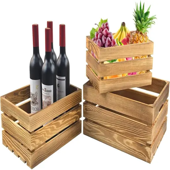 3 PCS Decorative Nesting Wooden Crates {1}