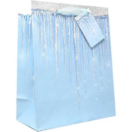 Pack/6: Icicle Gift Bag - 8 x 4 x 10" {1}