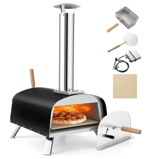 Portable Outdoor Wood Pellet Pizza Oven &ndash; Stainless Steel {4}
