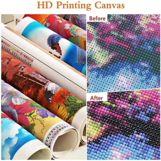 DIY 5D Dragon Diamond Painting Black Fire Dragon Diamond Painting Kits for Adults,5D DIY Full Drill Diamond Art for Home Wall Decor 12x16 Inch {4}