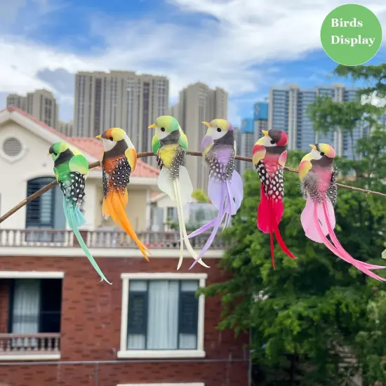 12pcs Artificial Simulation Foam Feather Birds Summer Decor {2}