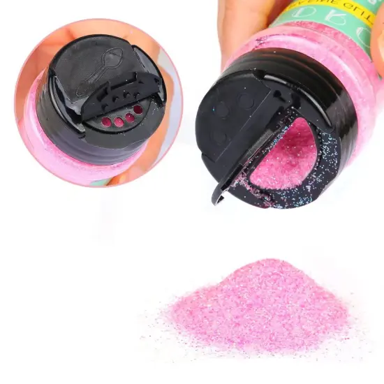 6 oz Pink Fine Glitter Set, Iridescent Pink Hot Pink Fine Glitter for Resin Crafts Tumblers Slime Cosmetic Nail Art Makeup Festival Decor {5}