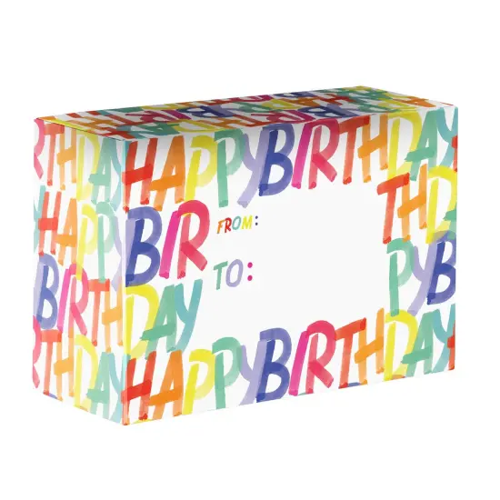Pack/6: Rainbow Birthday Theme Mailing Box - 9-1/2 x 4 x 6-1/2" {1}