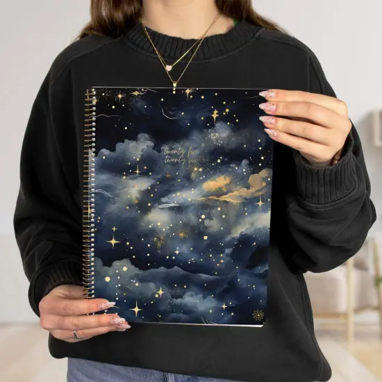 bloom daily planners 2025-26 Academic Planner, Soft Cover, 8.5" x 11", Midnight Sky {2}