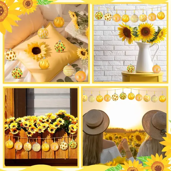 24 Pcs Sunflower Ornament for Summer Tree {5}