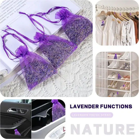 Dried Lavender Bundles | Natural Dried Lavender Flowers 2 Bundles Pack 200 Stems Home Fragrance Dry Lavender for Home & Wedding Decoration, Photo Props {2}