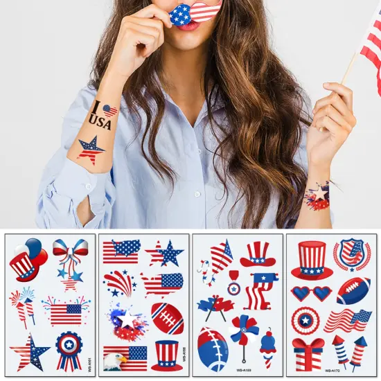 90Pcs Fourth of July Temporary Tattoos {2}