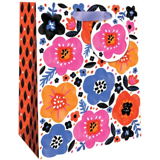 Pack/6: Modern Floral Gift Bag - 8 x 4 x 10" {1}