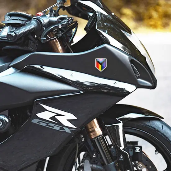 Rainbow Gay Pride Flag Decal Sticker Car Emblem LGBTQ Flag Car Decoration Accessories Chrome Shield for Truck Vehicles Cars, 2 Pack {3}