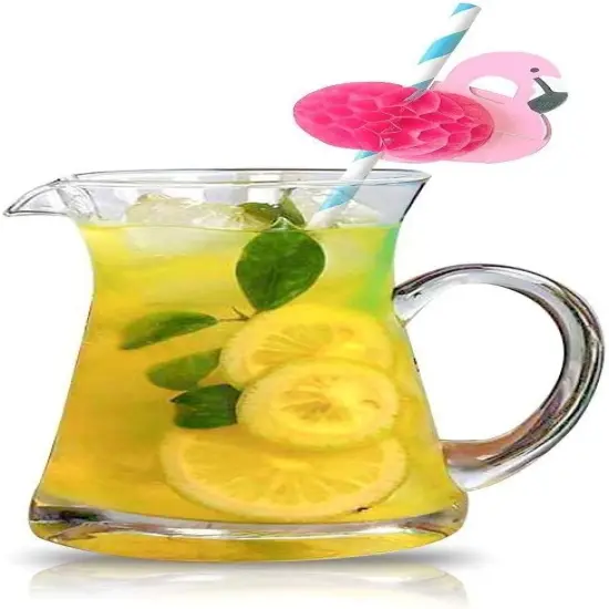 Flamingo Paper Straw Decorations, 50 PCS Disposable Cocktail Drinking Straws Decorative for Party Table D&eacute;cor Luau Party {4}