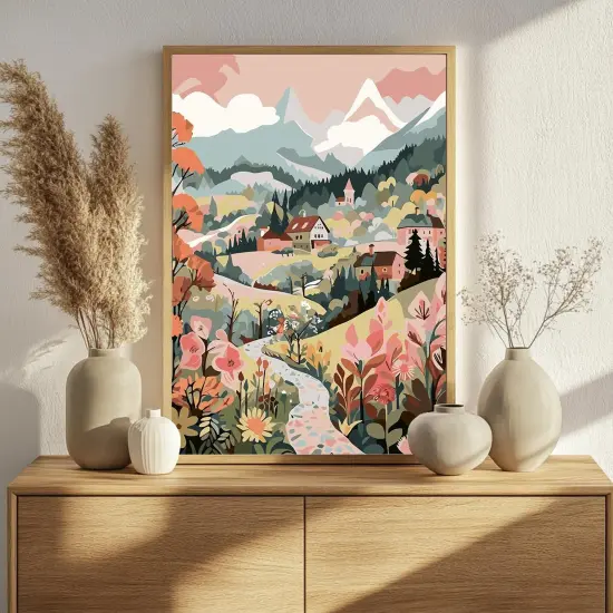 Landscape Paint by Numbers for Adult, Scenery Paint by Numbers Kit for Adults Beginners, DIY Landscape Acrylic Painting on Canvas for Home Wall Art Decor 16x20Inch {2}