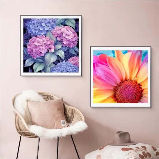 Hydrangea Diamond Painting Kits for Adults,Flowers DIY 5D Diamond Art Kits,Diamond Art Painting for Home Wall Decor (35x35cm) {5}
