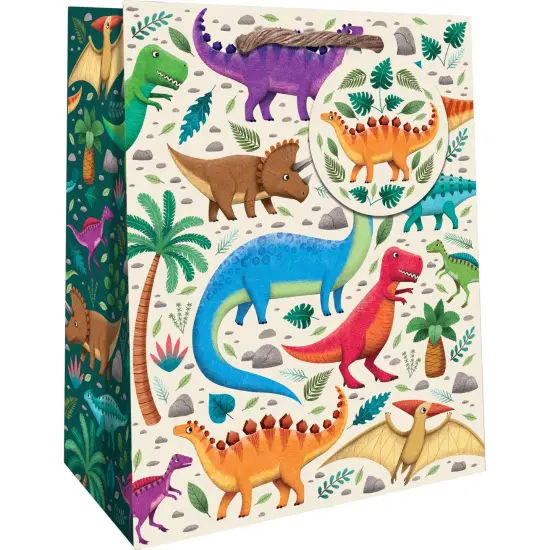 Pack/6: Dinosaurs Gift Bag - 8 x 4 x 10" {1}