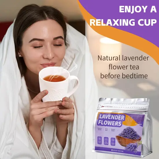 Dried Culinary Lavender Flowers - Food Grade Lavender Buds(4 oz), for Tea, Baking, Potpourri, Home Fragrance & Sachets, Edible Flowers - Gluten Free {5}