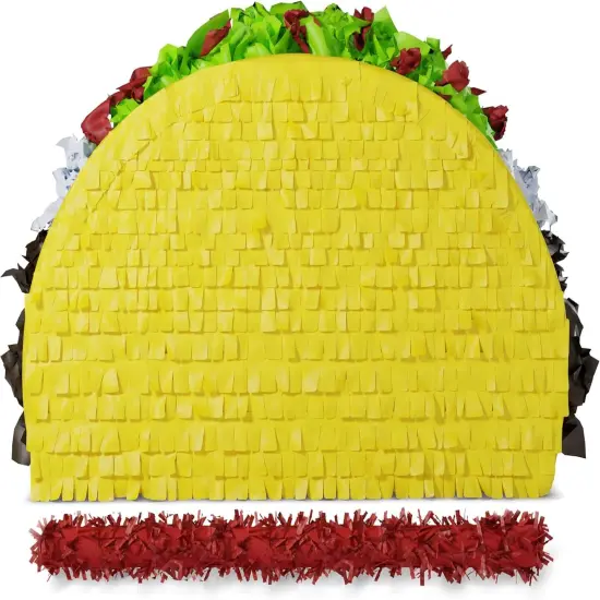 Taco Tuesday Pi&ntilde;ata (Small Stick Included) 17"x 11"x3" Perfect for Taco Bout Parties, Decorations, Birthday pi&ntilde;ata, Fiesta Theme Celebration, Mexican Bash {3}